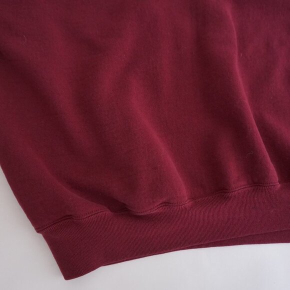 Vintage '90S Russell Athletic Maroon Blank Cotton Crewneck Sweater 2XL - Picture 6 of 8